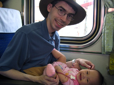 Our first train ride together